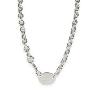 Tiffany & Co. Return To Tiffany Oval Tag Sterling Silver Chain Necklace